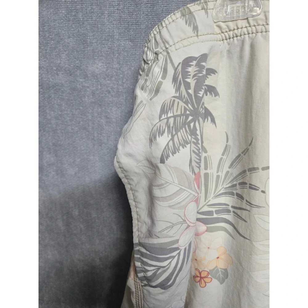 Tommy Bahama Relax Mens Floral Palm Tree Swim Trunks Beige Nylon XL 44 Waist